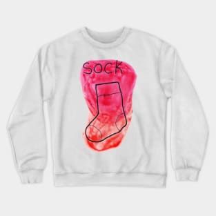 Red Watercolor Sock Crewneck Sweatshirt